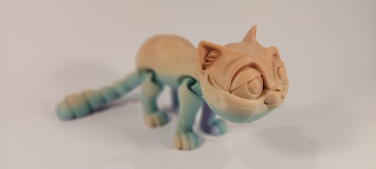 Feline Flexibility: 3D Printed Articulated Cat